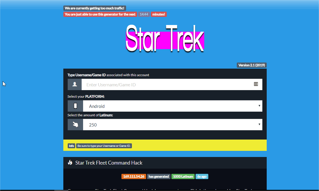 star trek fleet command hack