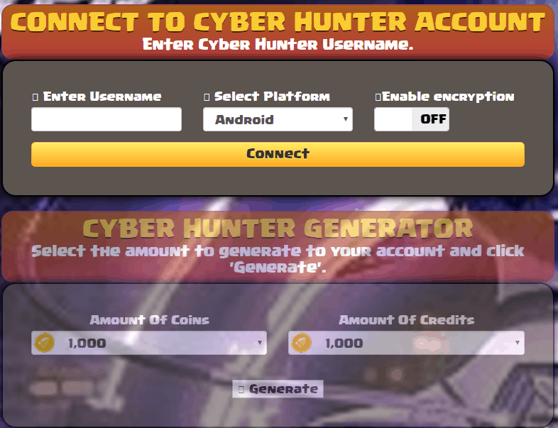 cyber hunter credit hack