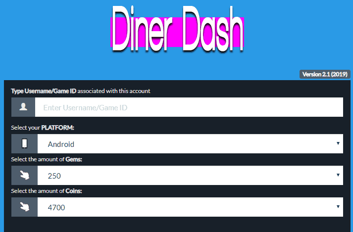 diner dash adventures hack tool screenshot